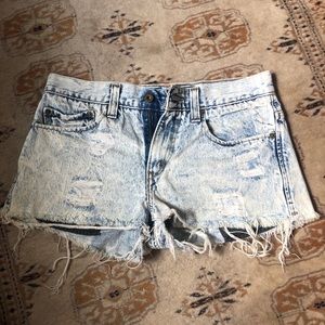 Vintage Acid Wash Levi Cutoff Shorts